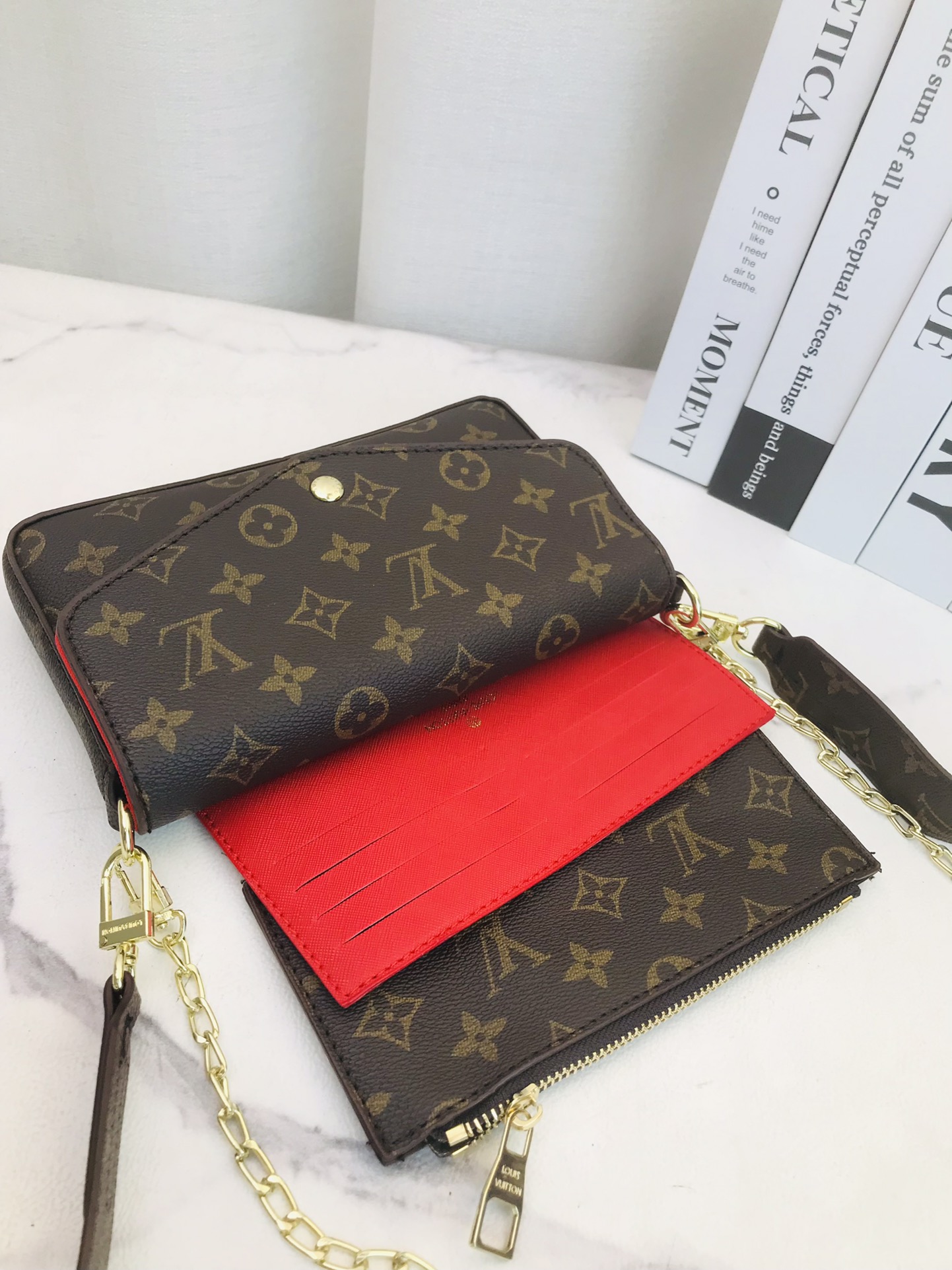 LV Louis vuitton 3in1 PU bag 3846#