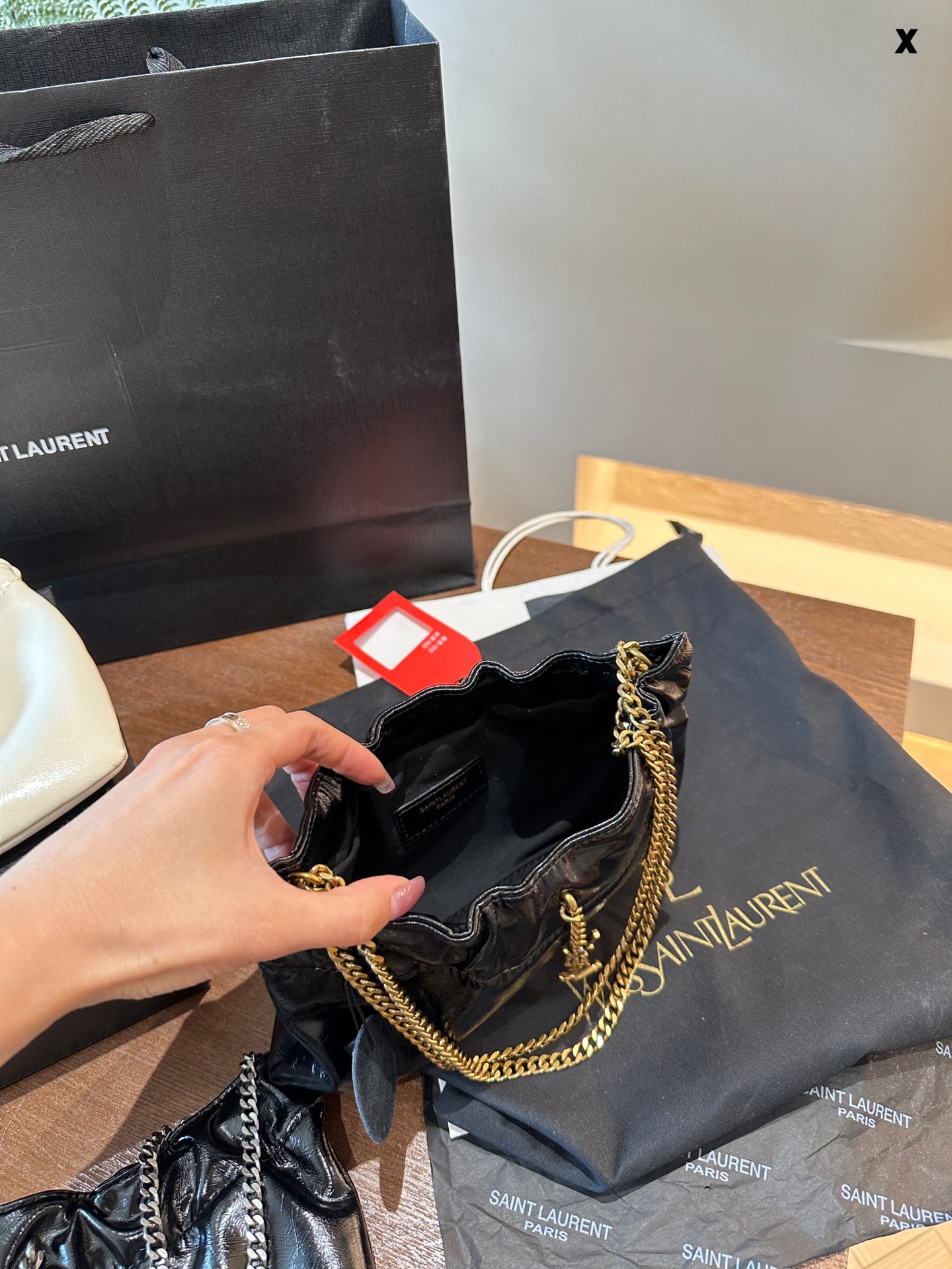 YSL Hobo leather handbag