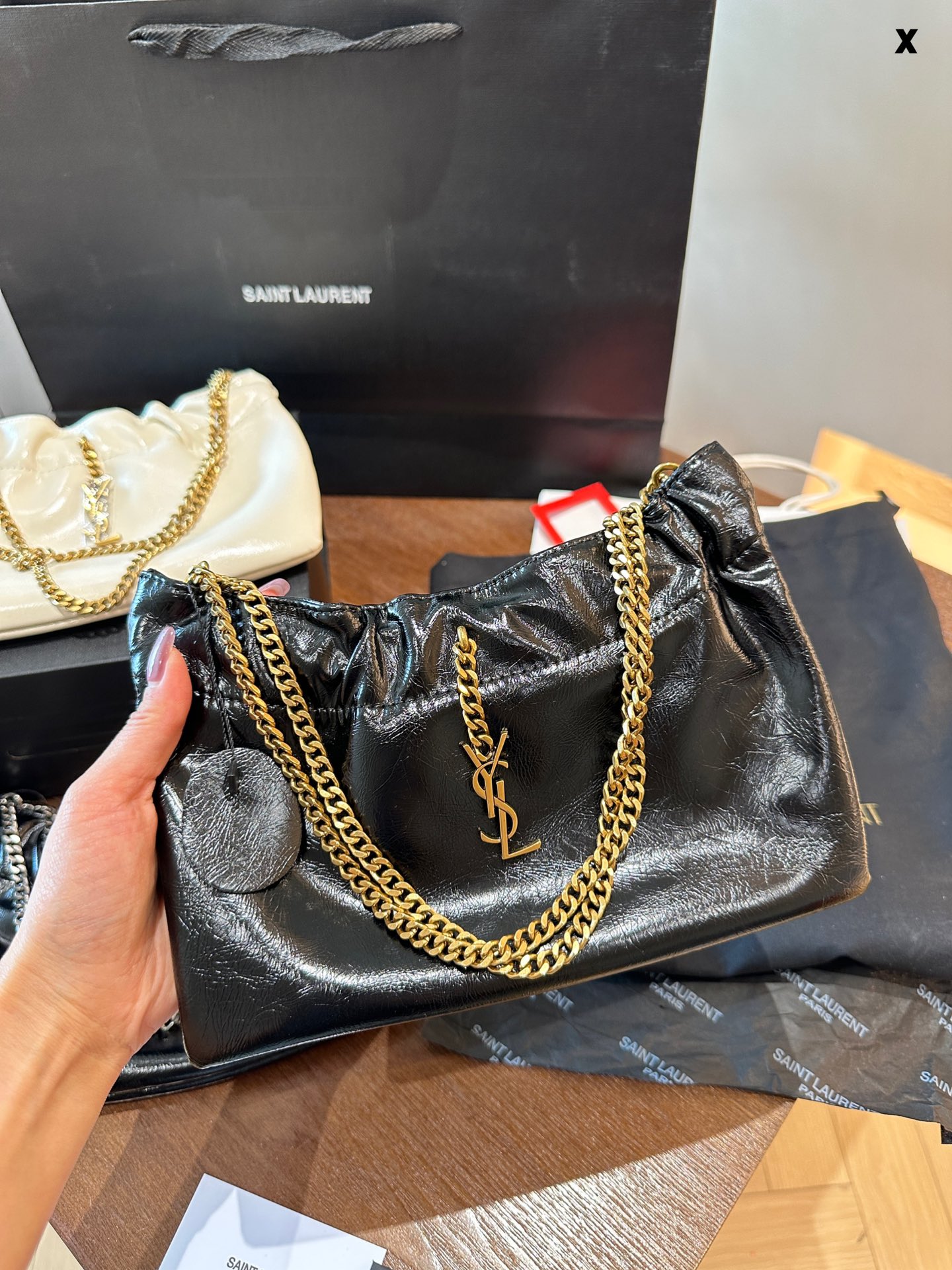 YSL Hobo leather handbag